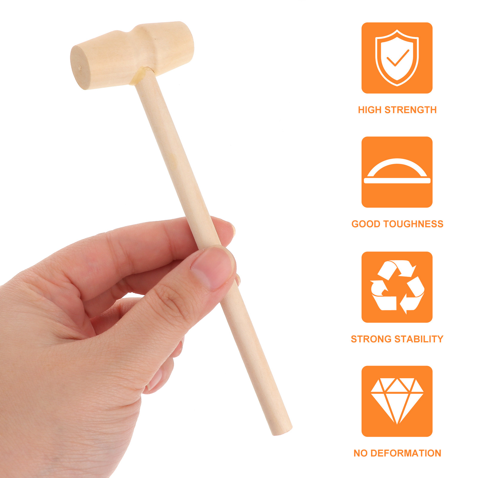 Wooden Mallet Carving - 20Pcs Palu Mini Kayu Anak-Anak Belum