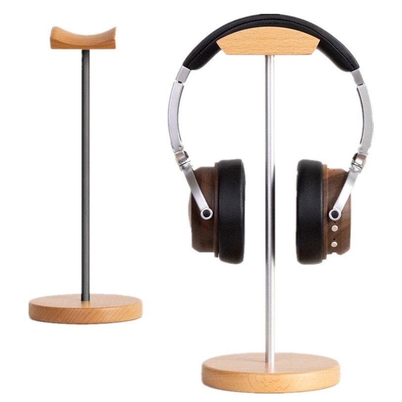 Woodworking Show - Penyangga Headphone Kayu Walnut Hitam &