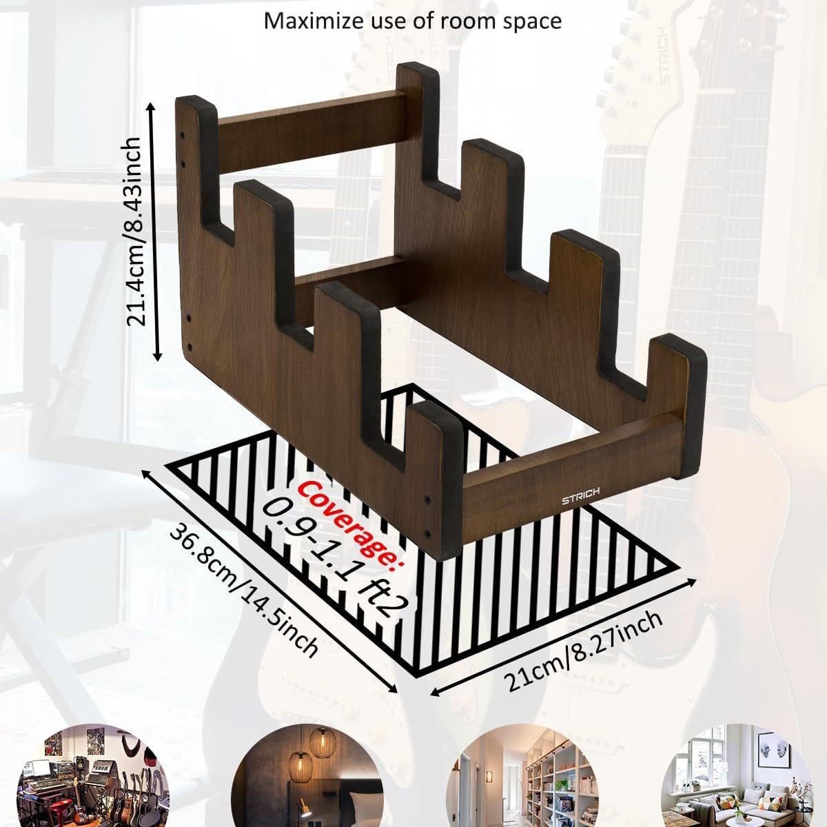 Woodworking Show - Rak Penyimpanan Gitar Kayu Model Bertingkat,