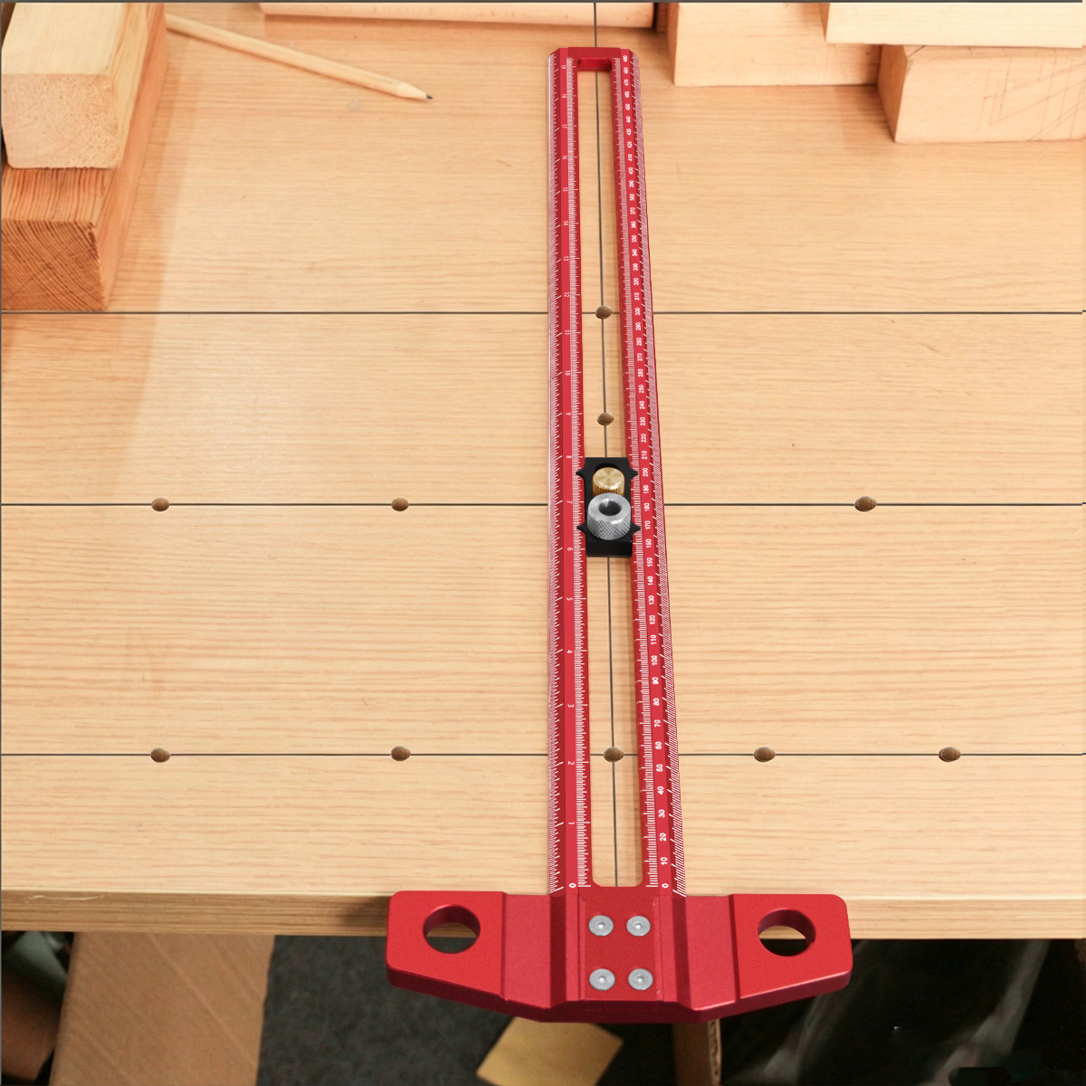 Woodworking Ruler - Penggaris T-Square untuk Pertukangan Kayu, Penggaris