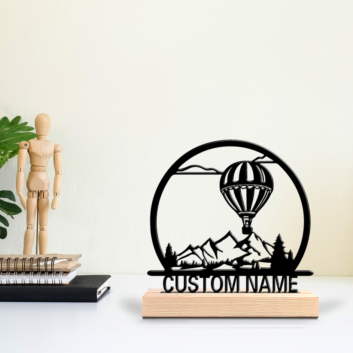 Woodworking Crafts - 1pc Balon Udara Panas Patung Timah