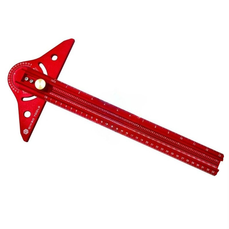 Woodworking Crafts - Penggaris Protraktor Aluminium Alloy 13 Inci,