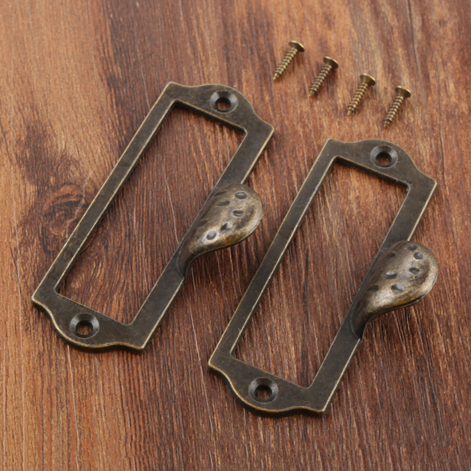 Woodworking Names - 2 Buah Bingkai Label Antik dengan