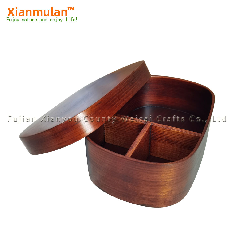 Woodworking Box - Kotak Bento Kayu Alami Kotak Makan