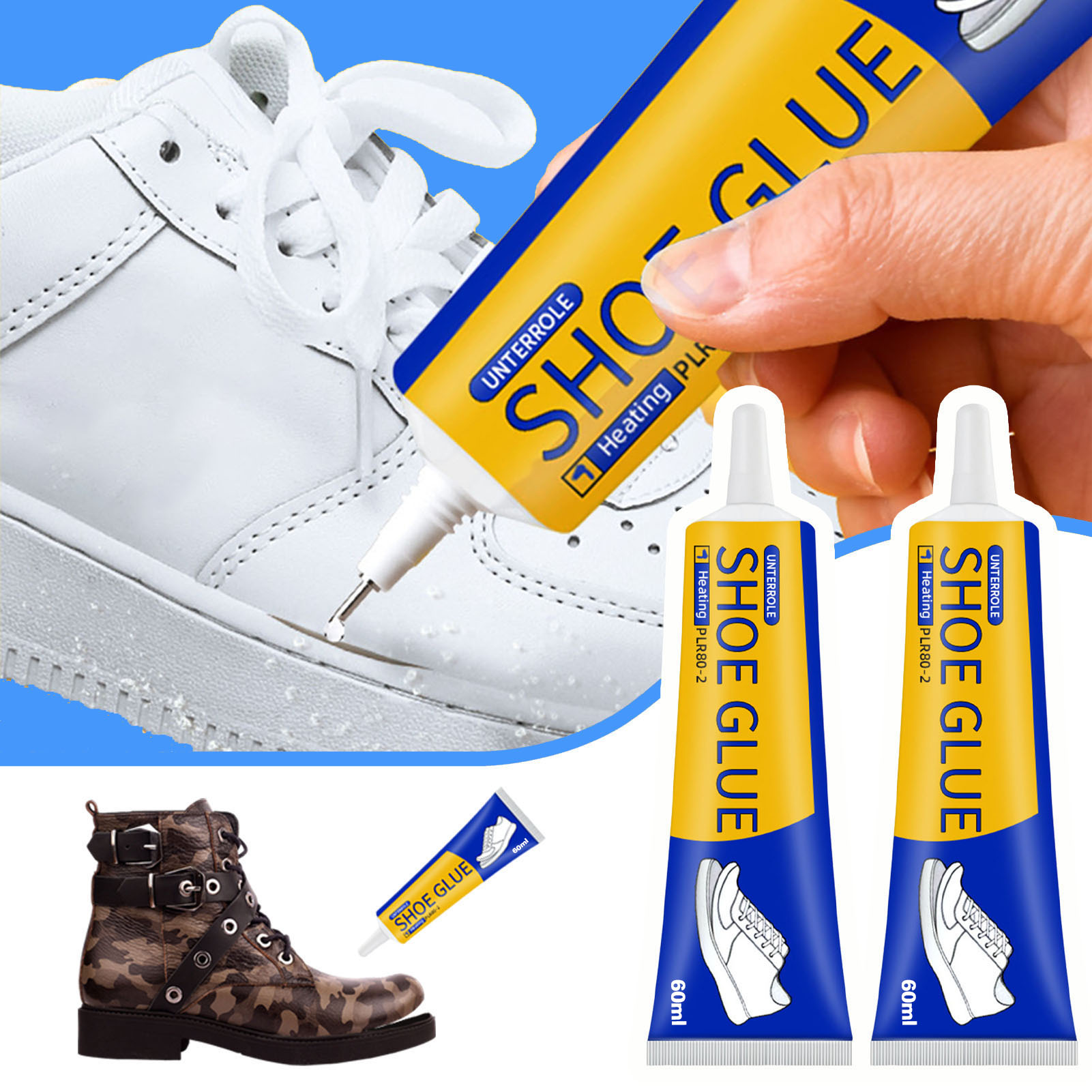 Woodworking Shoes - Perekat perbaikan sepatu bening 60ML 1/3