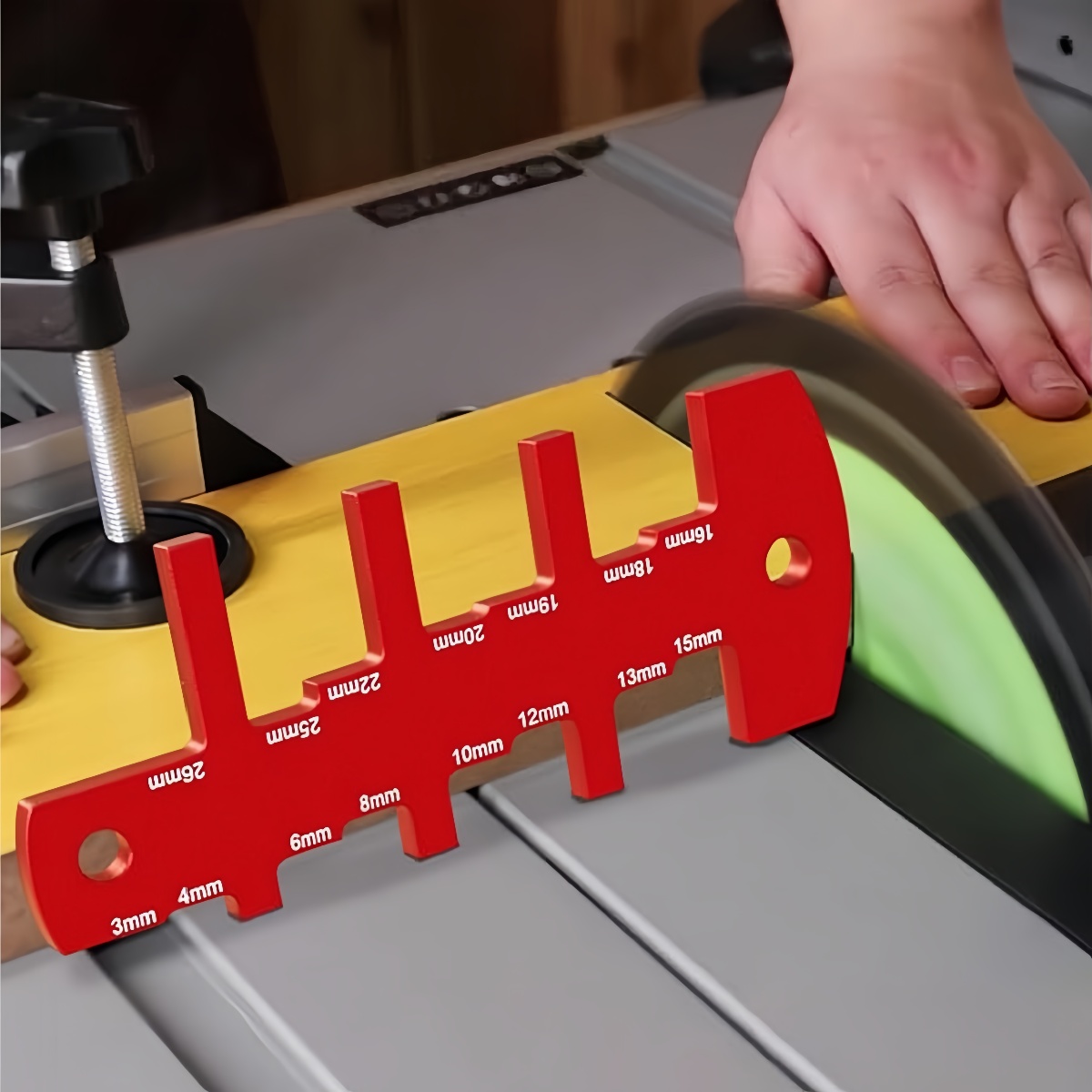 Woodworking Ruler - Pengukur Tinggi Gergaji Pengerjaan Kayu |