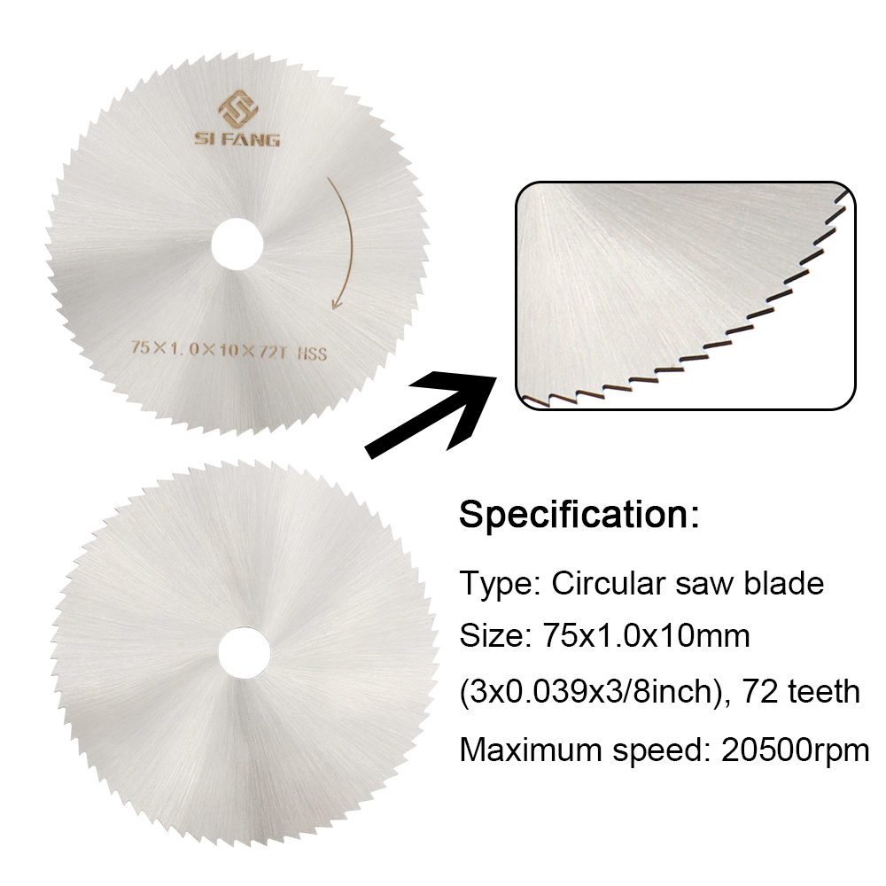 Pisau gergaji bundar Mini 75mm - Band Saw Blade ulasan dan harga