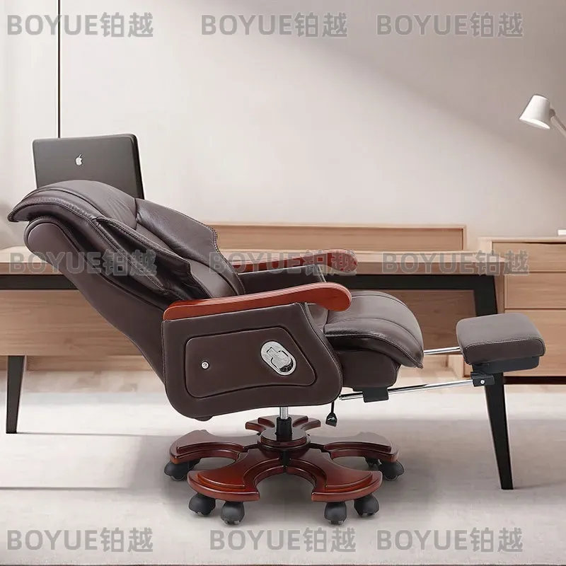 Kursi Kantor Kulit Eksekutif E - Woodworking Desk Chair ulasan dan harga