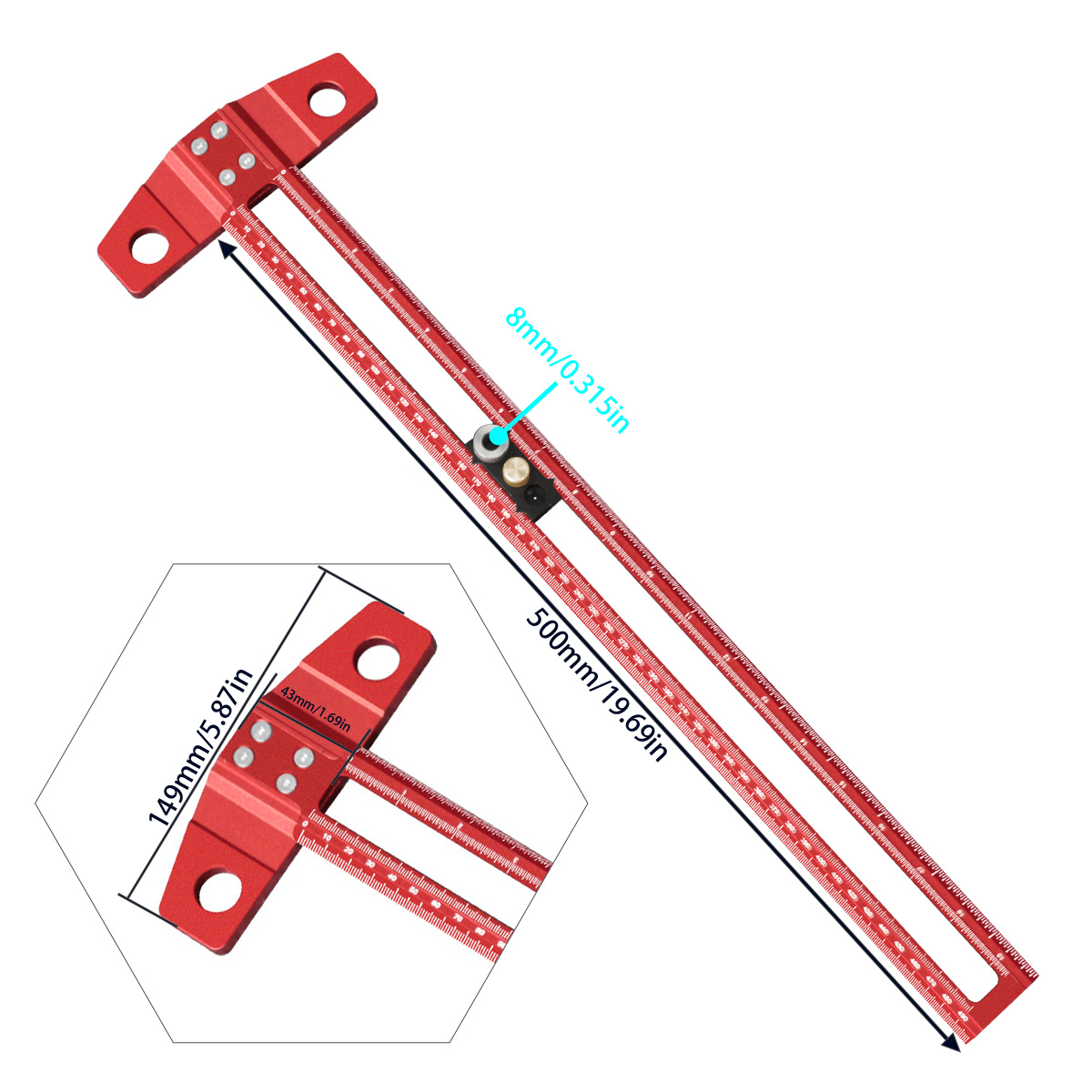 Penggaris T-Square untuk Pertu - Woodworking Ruler ulasan dan harga