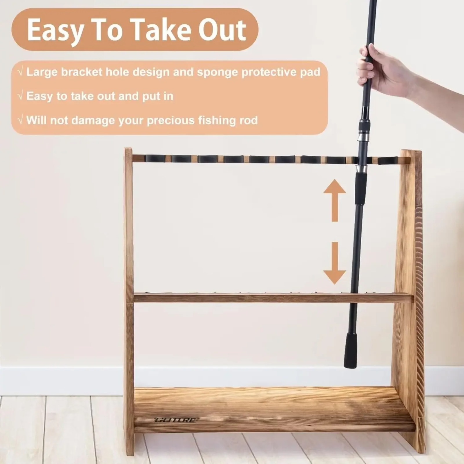 Rak Pancing Kayu Pinus Karboni - Woodworking Show ulasan dan harga