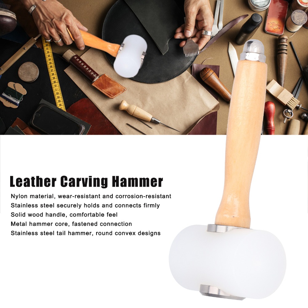 Palu Ukir Kulit Panjang 19cm G - Wooden Mallet Carving ulasan dan harga