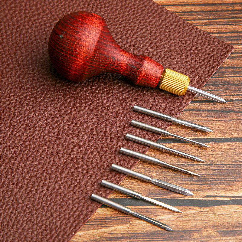 1Set DIY kulit Punch Awl pegan - Woodworking Shoes ulasan dan harga