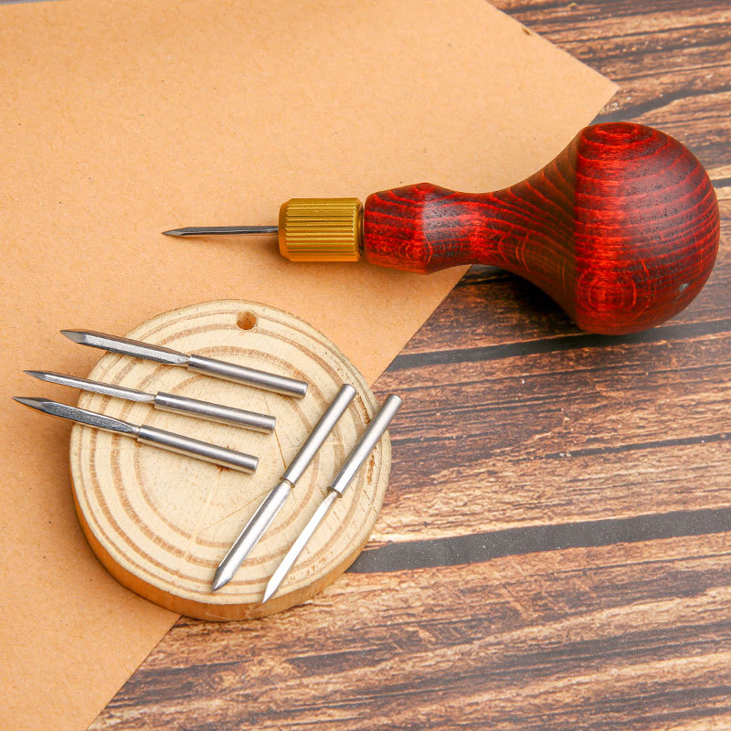 1Set DIY kulit Punch Awl pegan - Woodworking Shoes ulasan dan harga