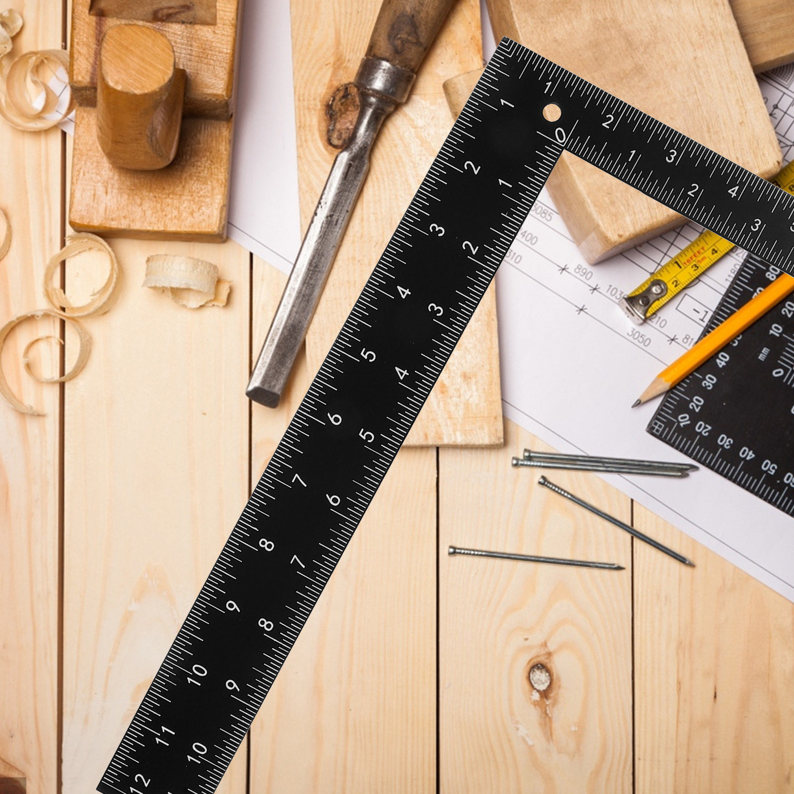 Penggaris L Persegi dari Baja  - Woodworking Crafts ulasan dan harga