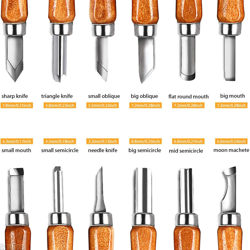 12 Buah Set Alat Ukir Kayu SK2 - Woodworking Crafts ulasan dan harga