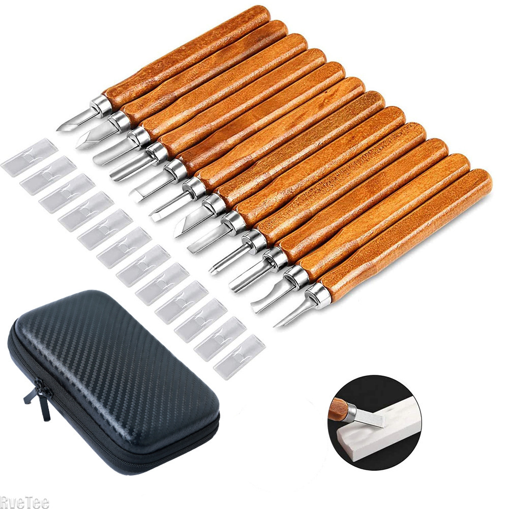12 Buah Set Alat Ukir Kayu SK2 - Woodworking Crafts ulasan dan harga