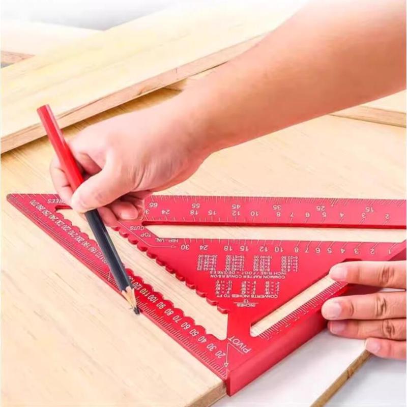 1 Buah Penggaris Segitiga Padu - Woodworking Ruler ulasan dan harga
